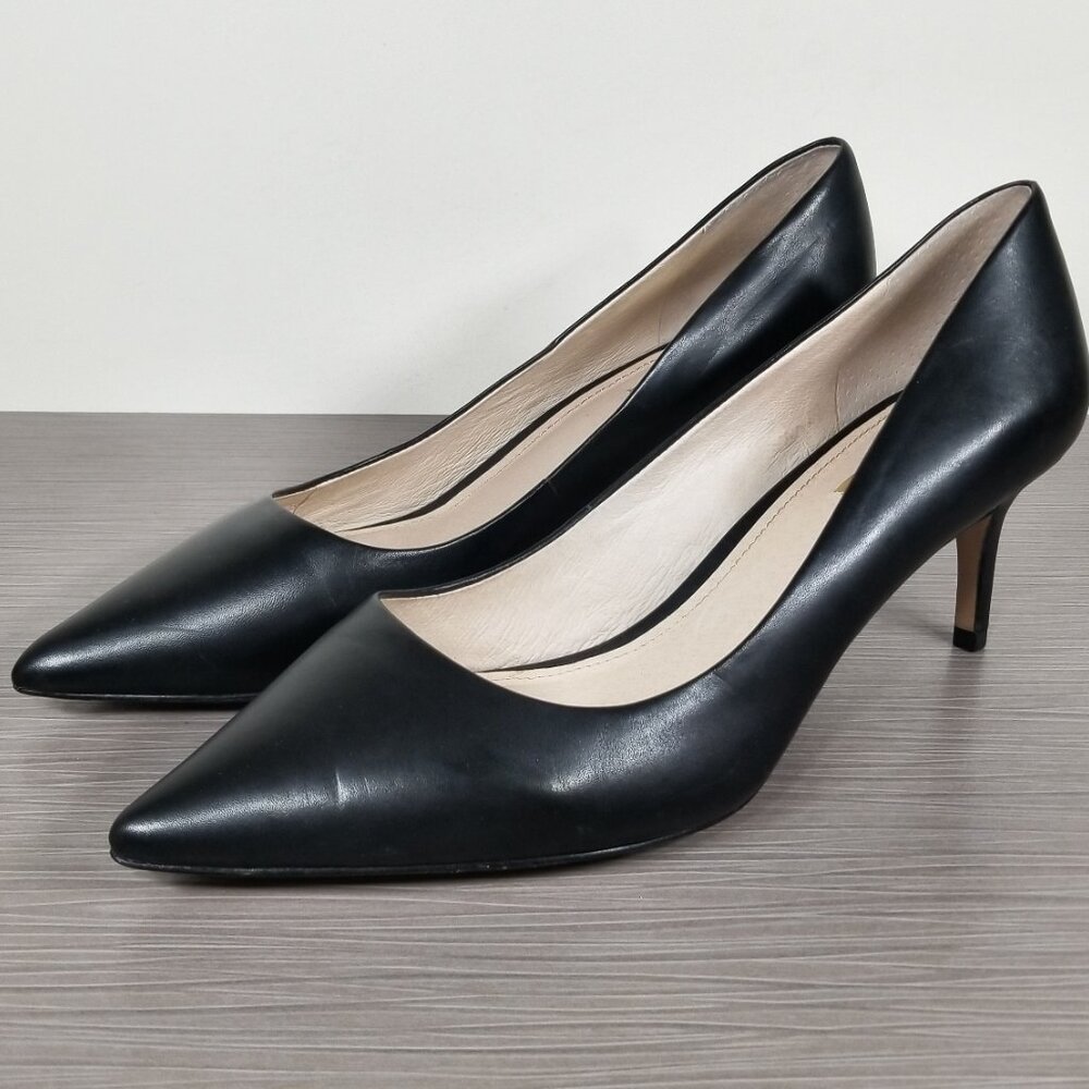 Louise et Cie Jordyna Pointed Toe Pump, Black Leather, Womens Size 11 M / 43 - Picture 3 of 12